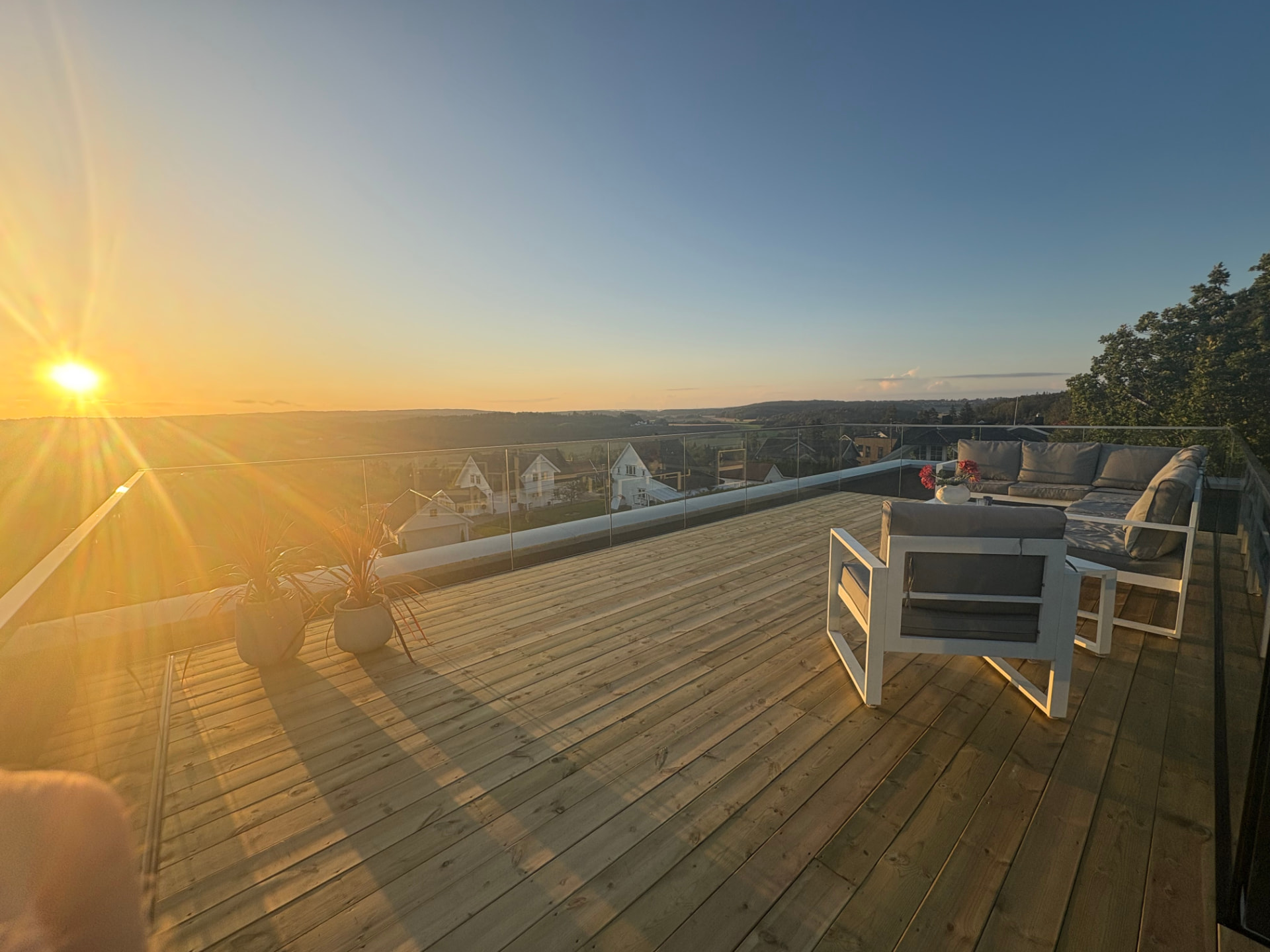 The rooftop terrace